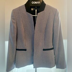 Tahari, blue and black checkered blazer, size 10